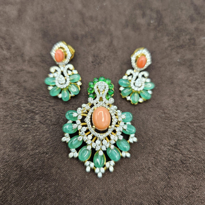 coral Pendant set