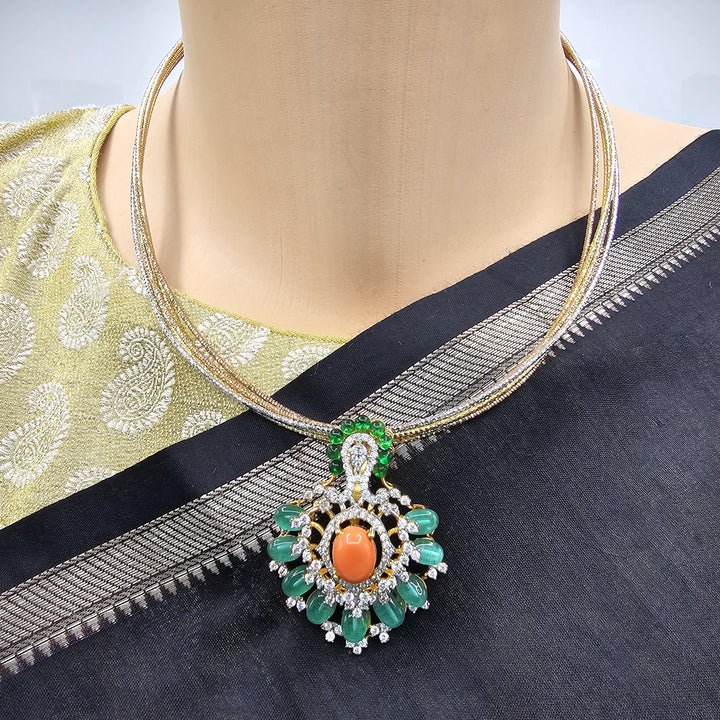 coral Pendant set