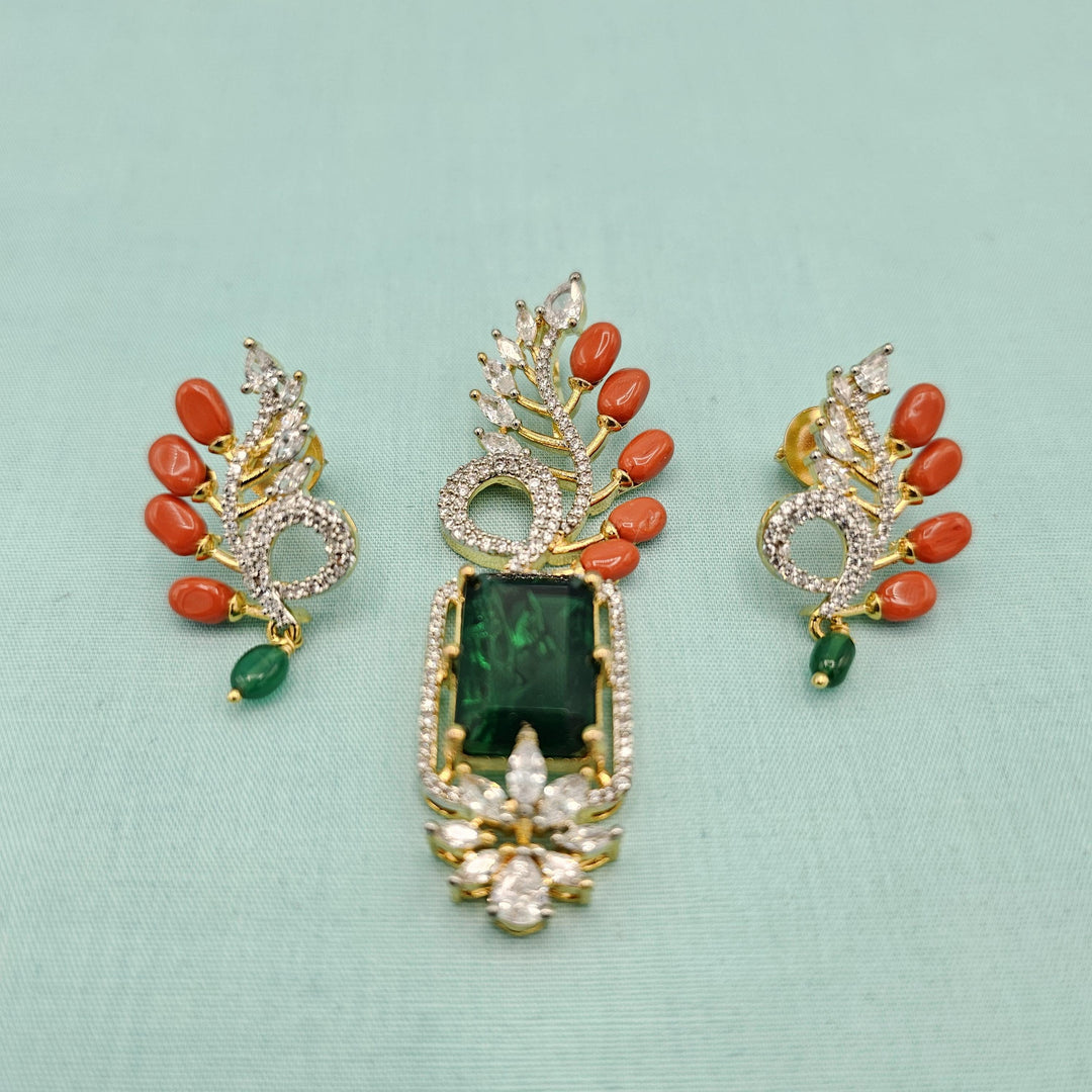 Coral Pendant set