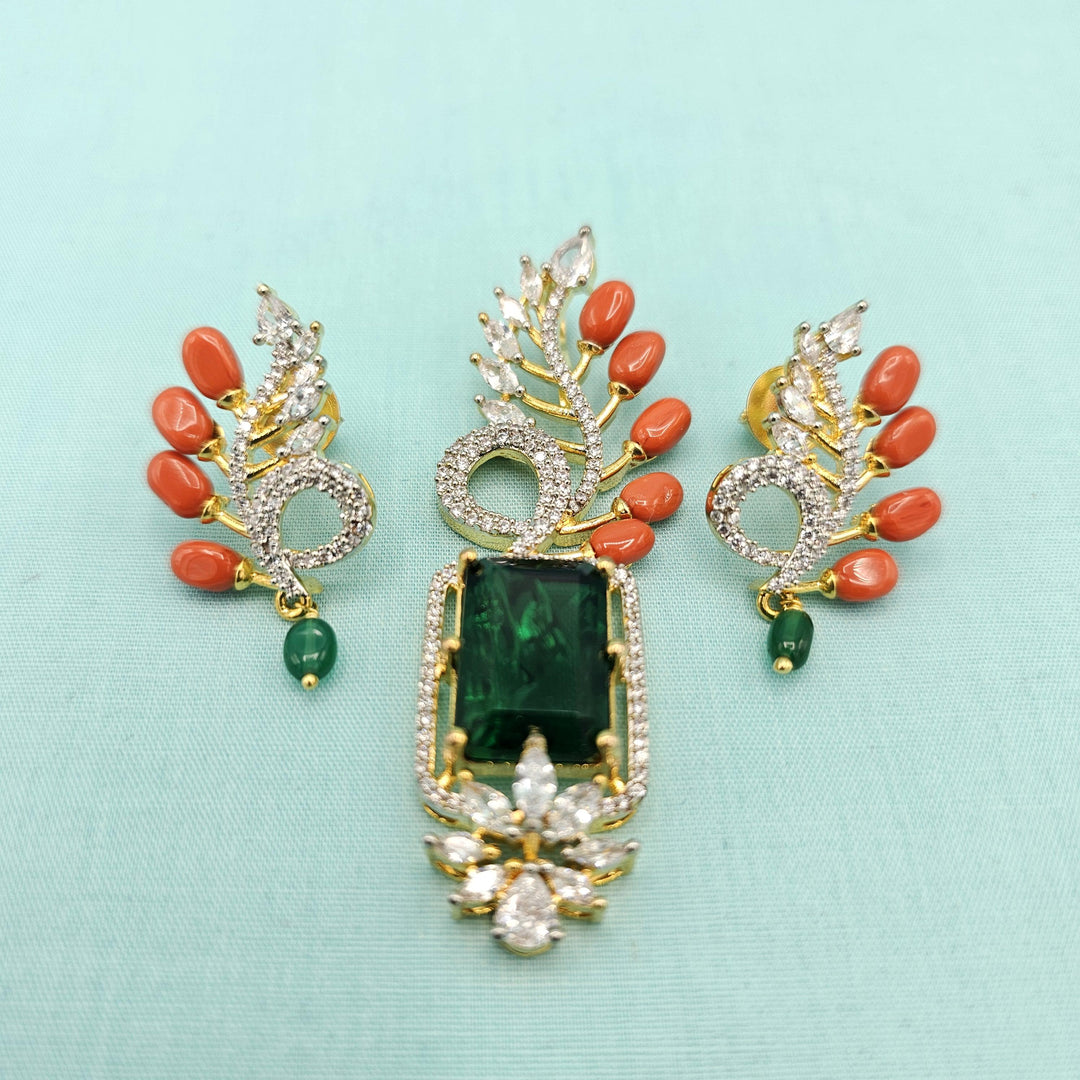 Coral Pendant set