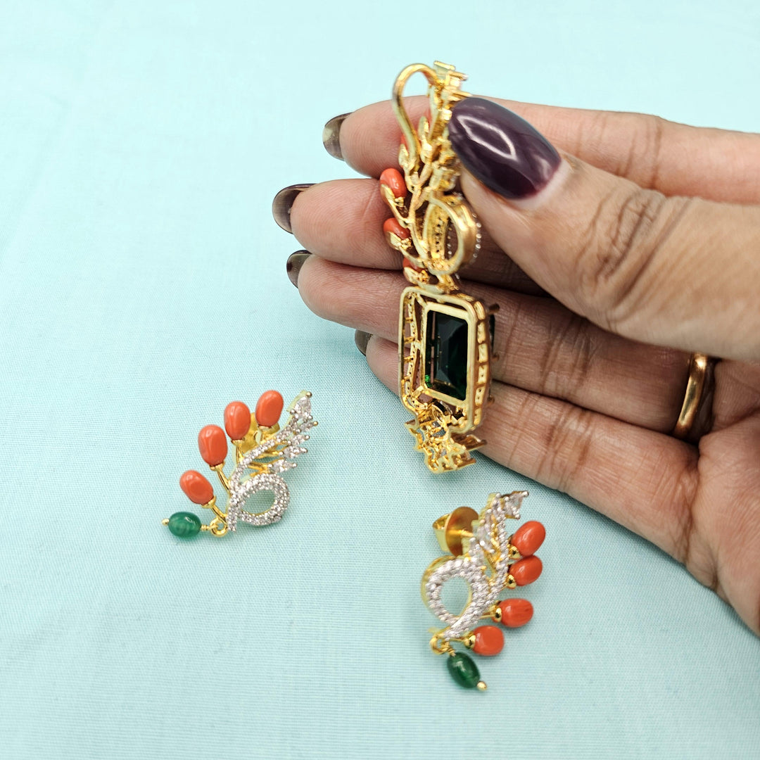 Coral Pendant set