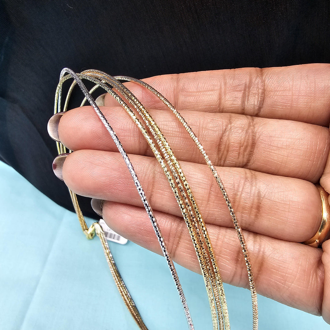 5 strands Silver Hasli