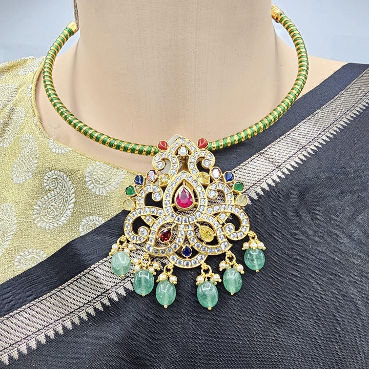 Silver Hasli- Red / Green