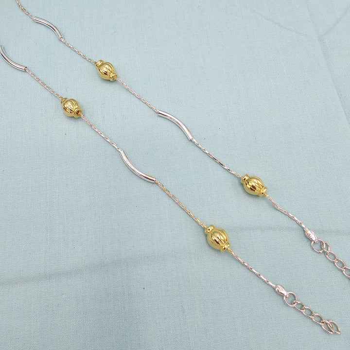 Silver trendy anklets
