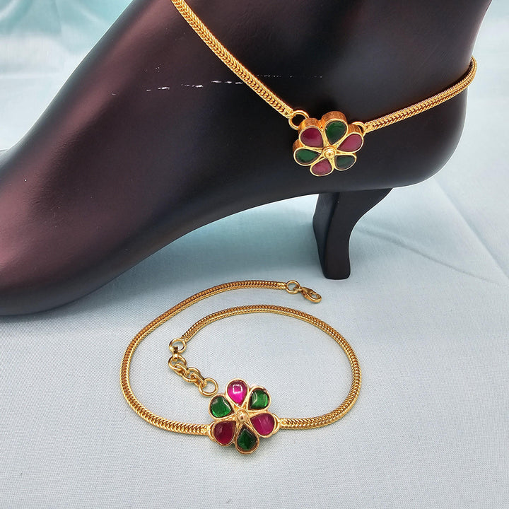 Contemporary Kundan anklets
