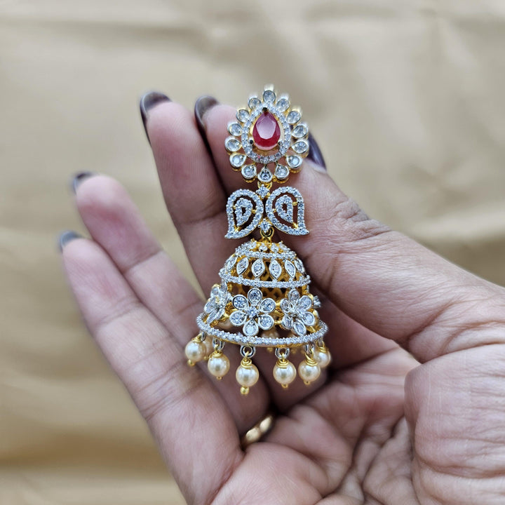 Diamond Rep Ruby Jhumka