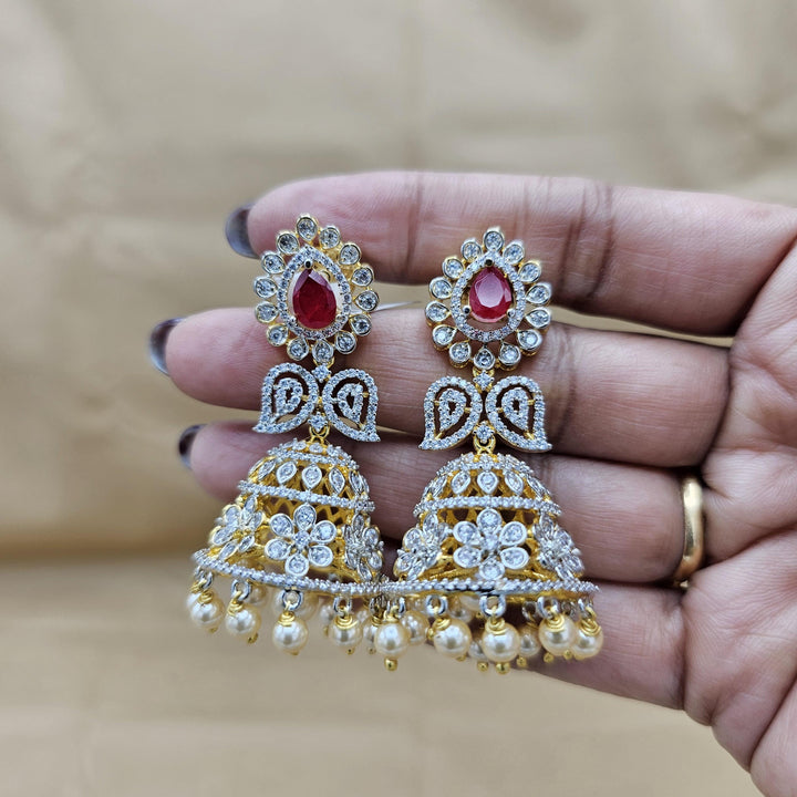 Diamond Rep Ruby Jhumka