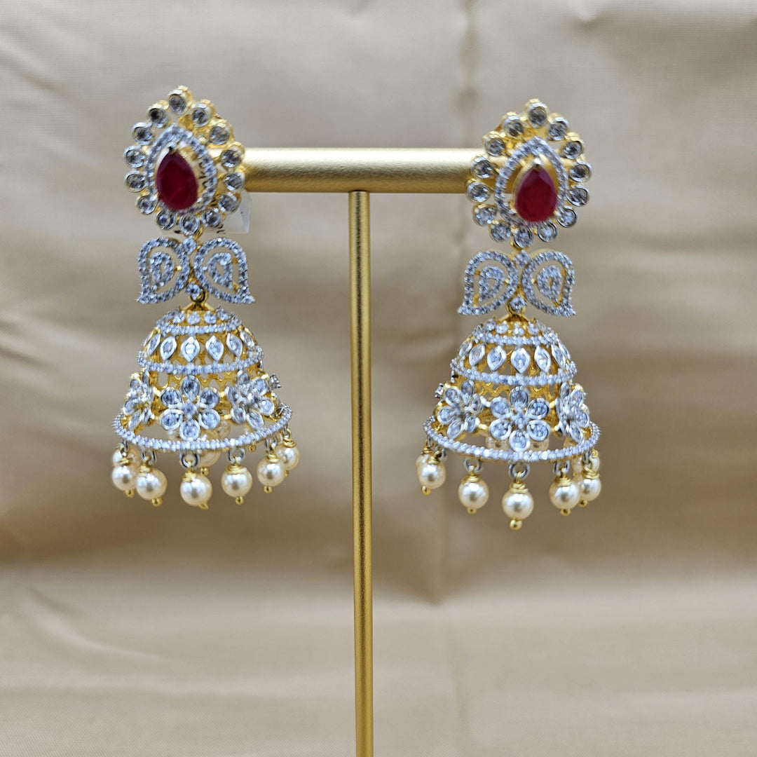 Diamond Rep Ruby Jhumka