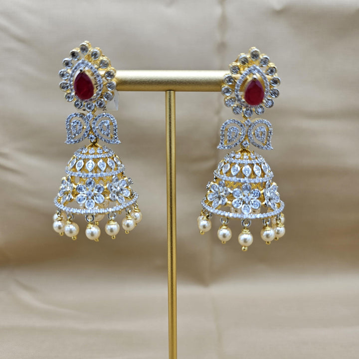 Diamond Rep Ruby Jhumka