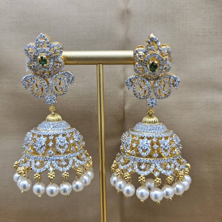 Silver Diamond Rep Jhumka