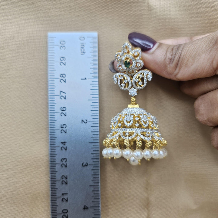 Silver Diamond Rep Jhumka