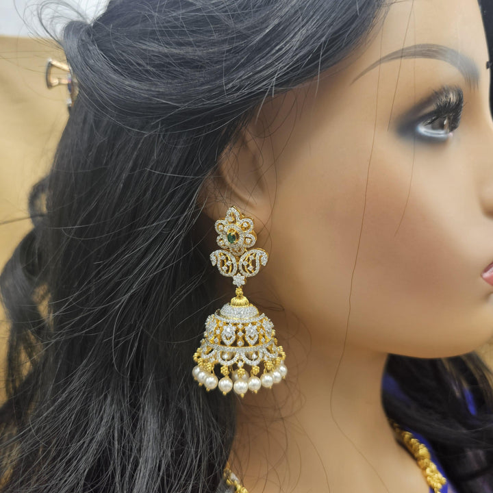 Silver Diamond Rep Jhumka