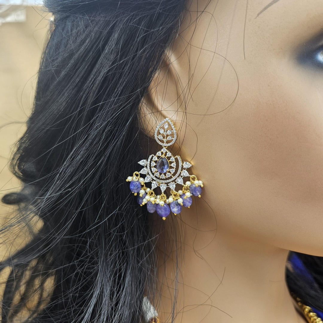 Tanzanite Silver earring