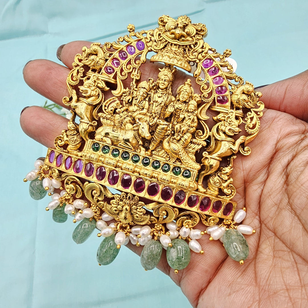 silver Shiva Parvathi family