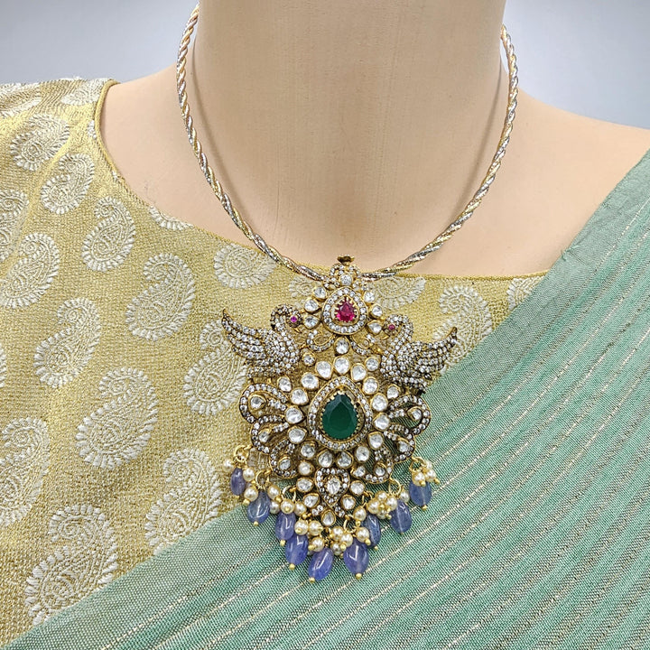 Victorian Tanzanite pendant set