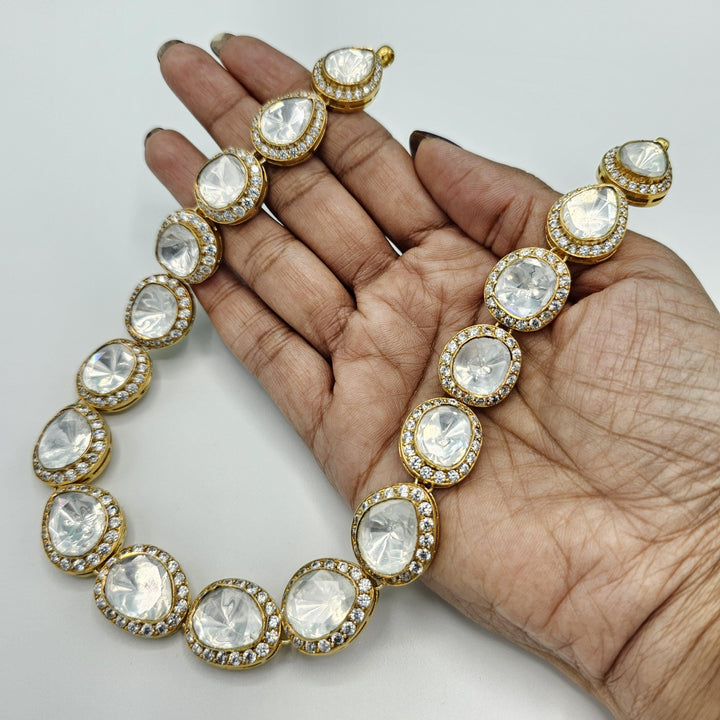 Silver Moissnaite necklace