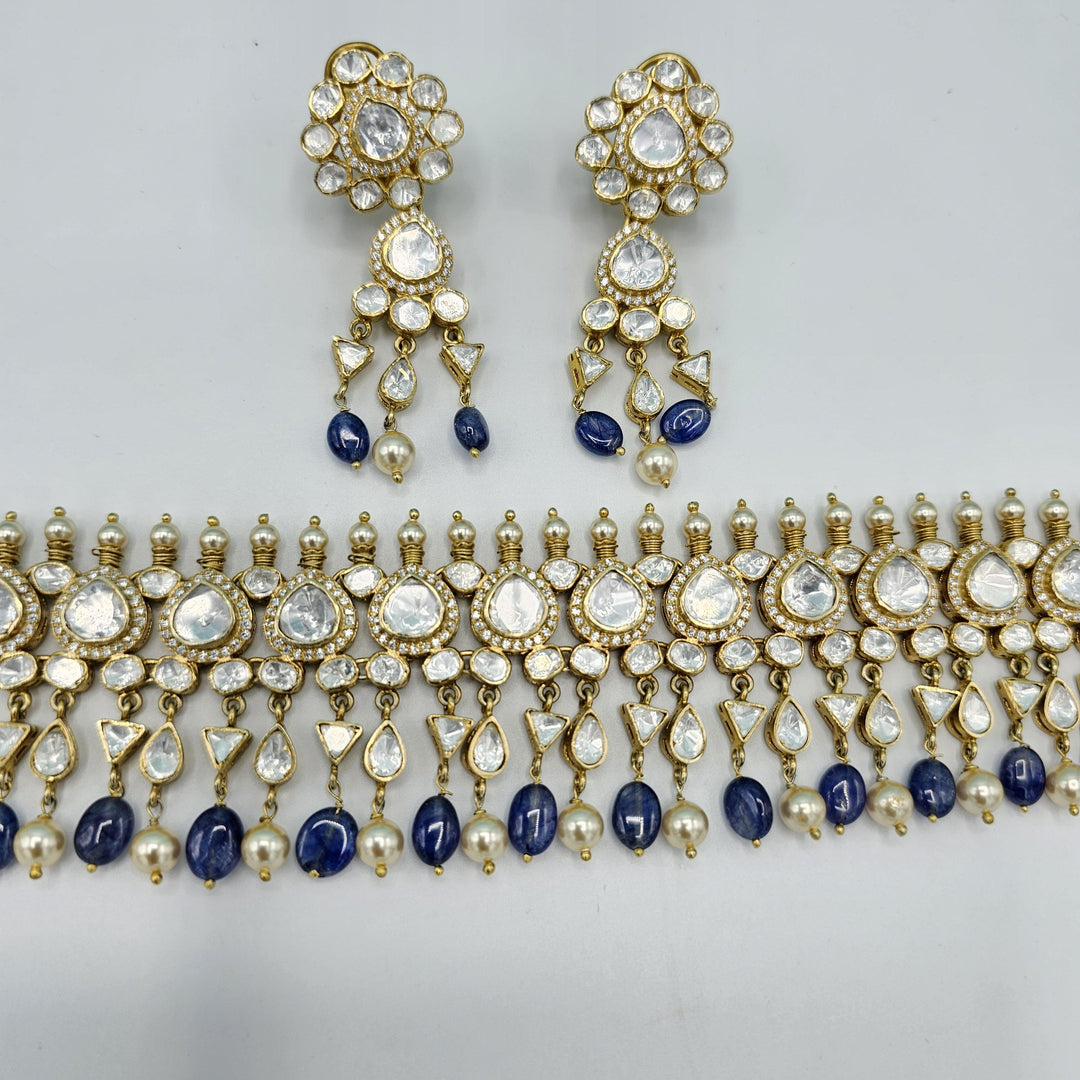 Tanzanite Moissanite choker