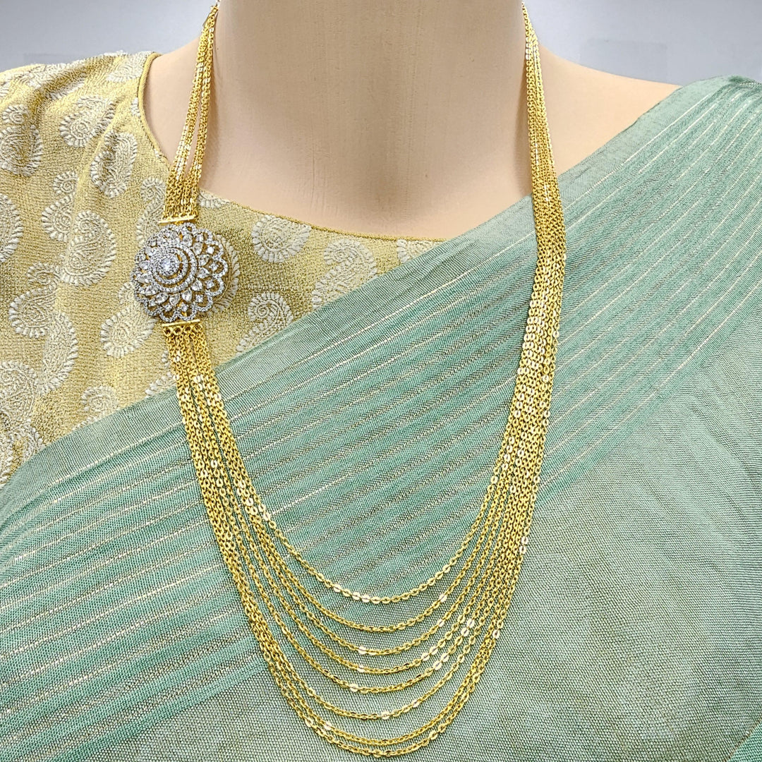 925 8LDiamond side pendant