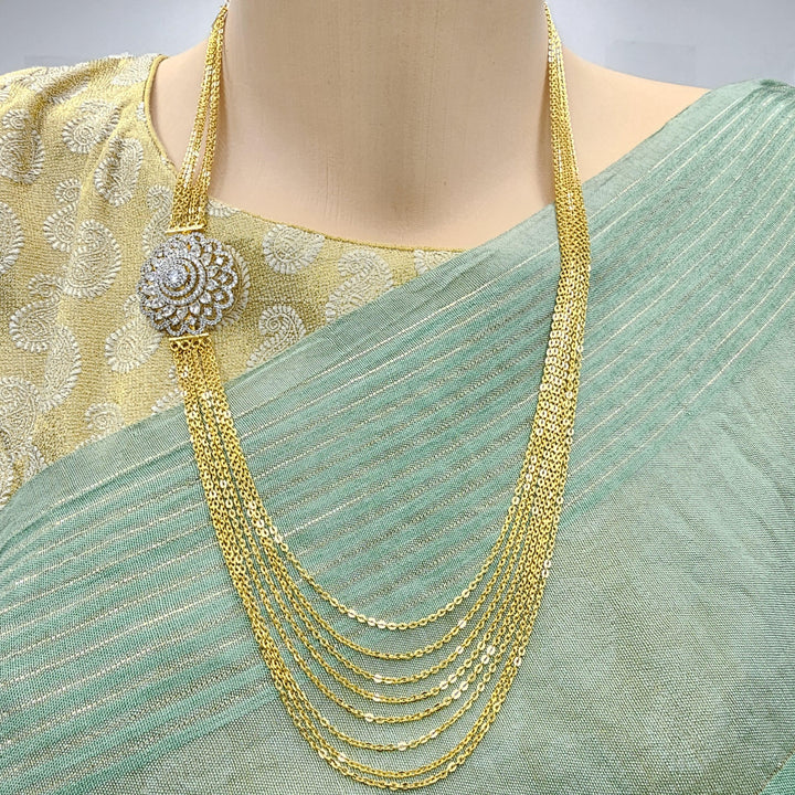 925 8LDiamond side pendant