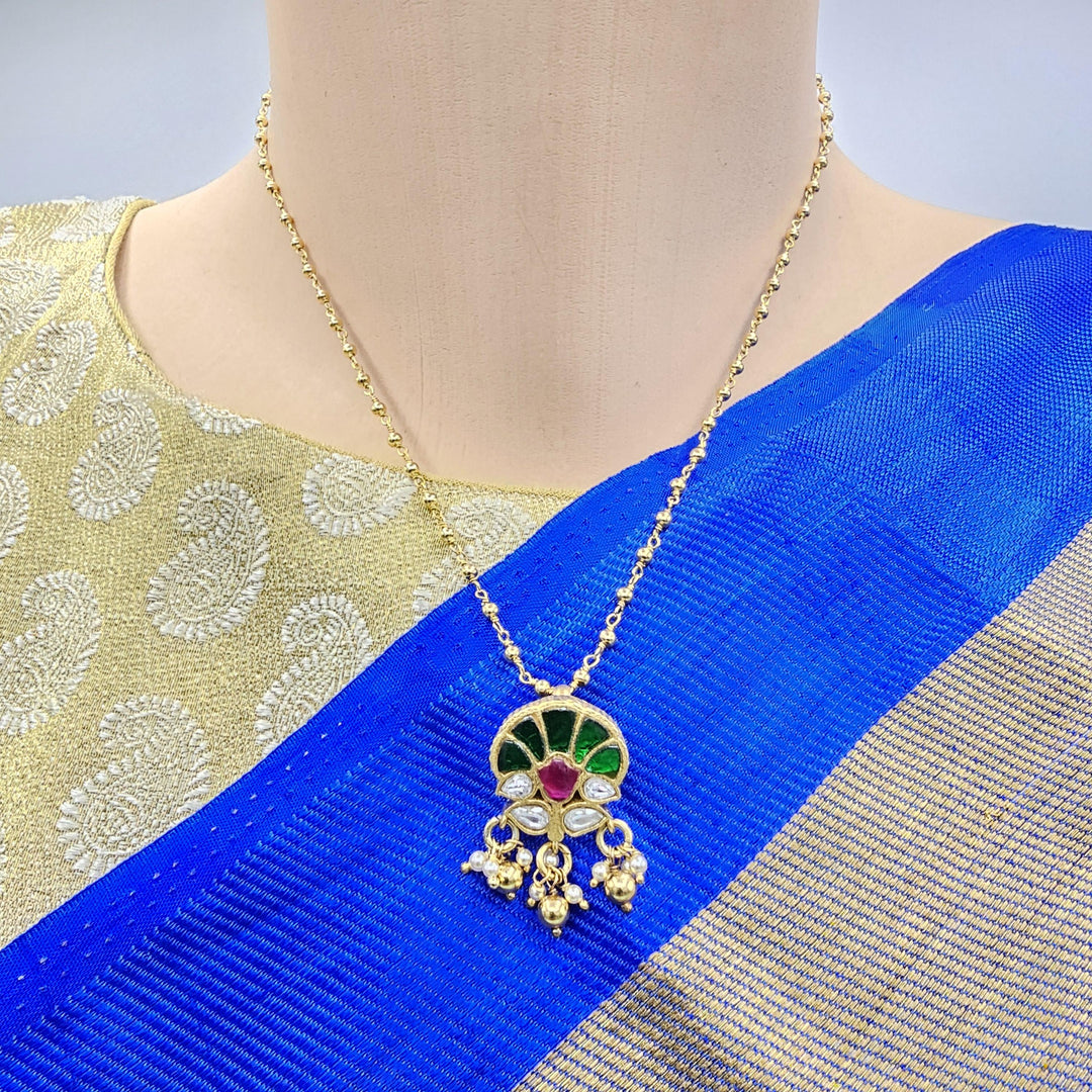 92.5 kundan pendant set