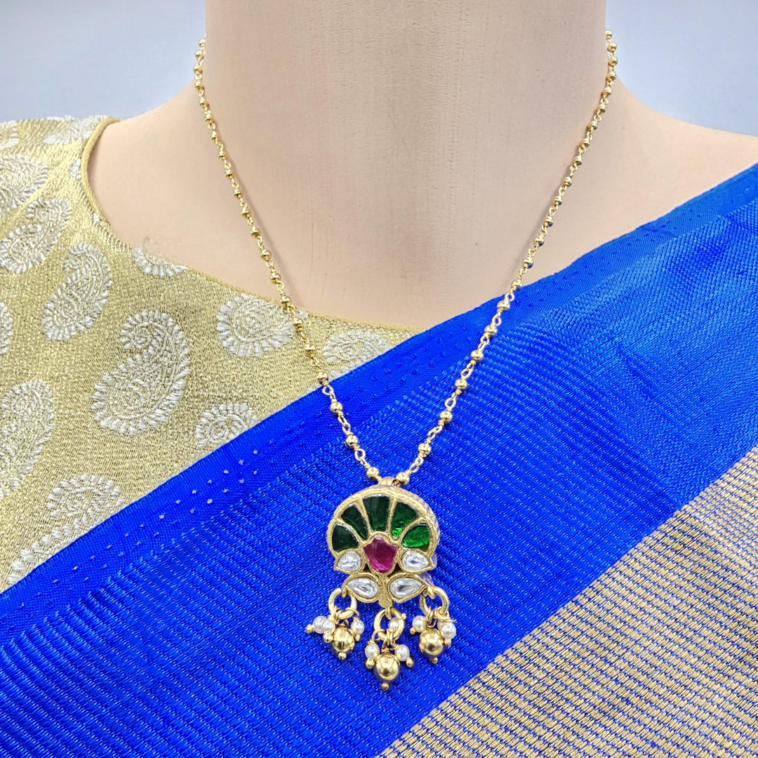 92.5 kundan pendant set