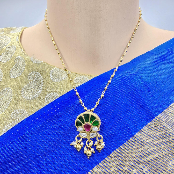 92.5 kundan pendant set
