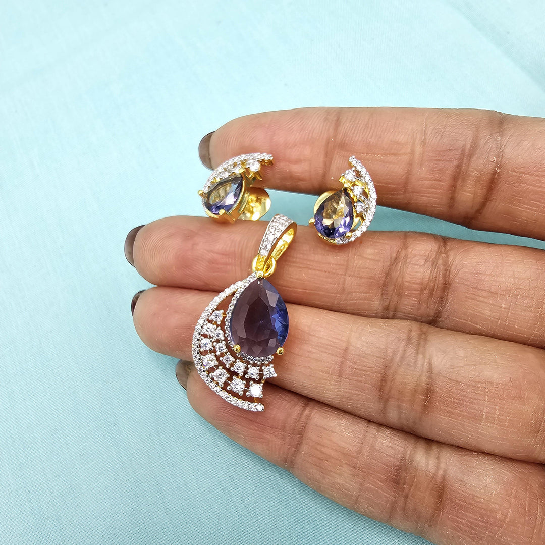 CZs Amethyst pendants