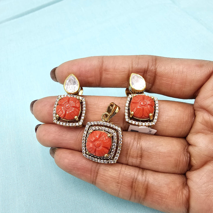 Moissanite Coral pendants