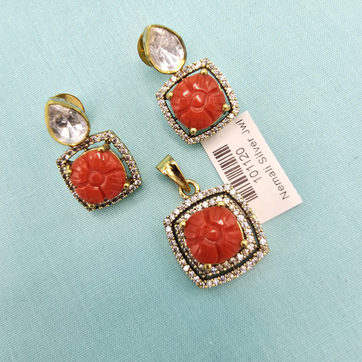 Moissanite Coral pendants