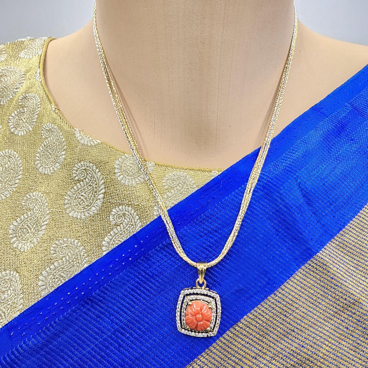 Moissanite Coral pendants