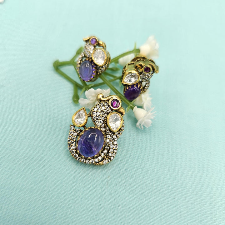 Amethyst silver Pendant set