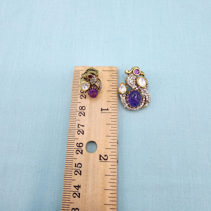 Amethyst silver Pendant set