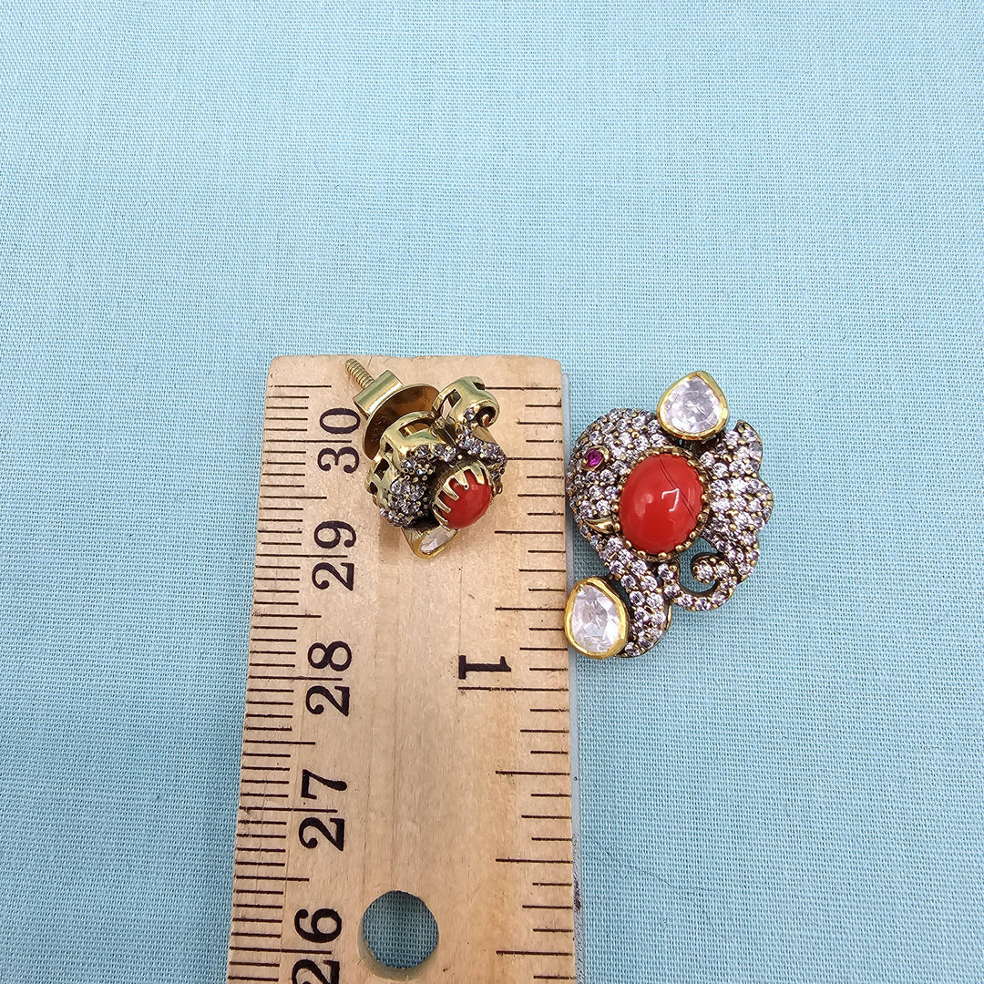 Coral Moissanite pendants