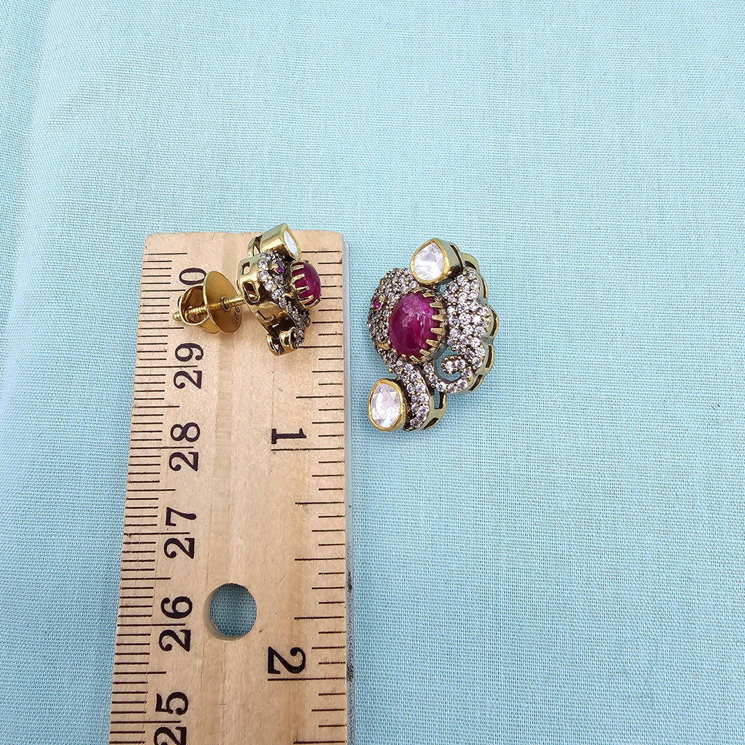 rUBY silver Pendant set