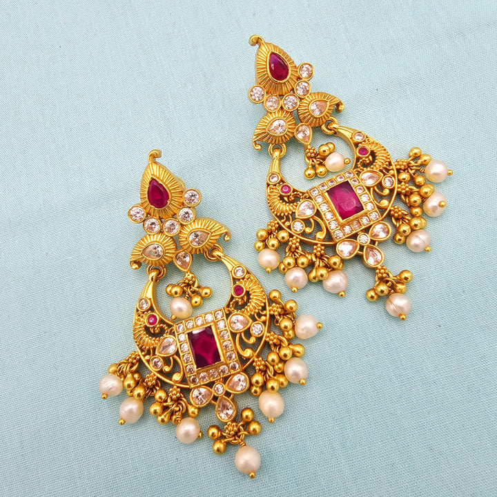 Silver Ruby Nakshi Bali