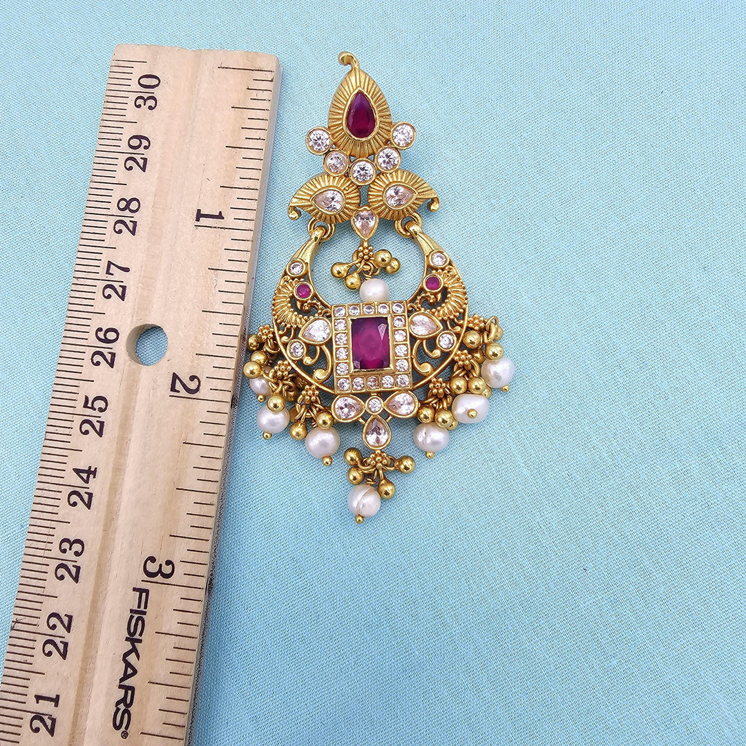 Silver Ruby Nakshi Bali