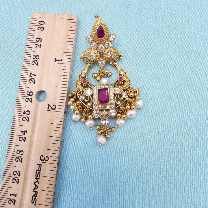 Silver Ruby Nakshi Bali
