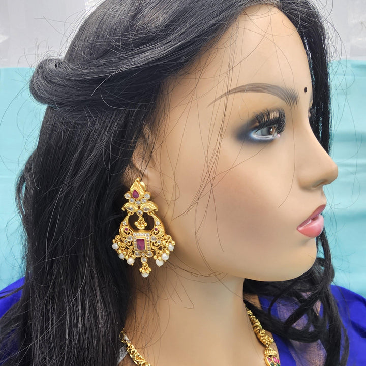 Silver Ruby Nakshi Bali