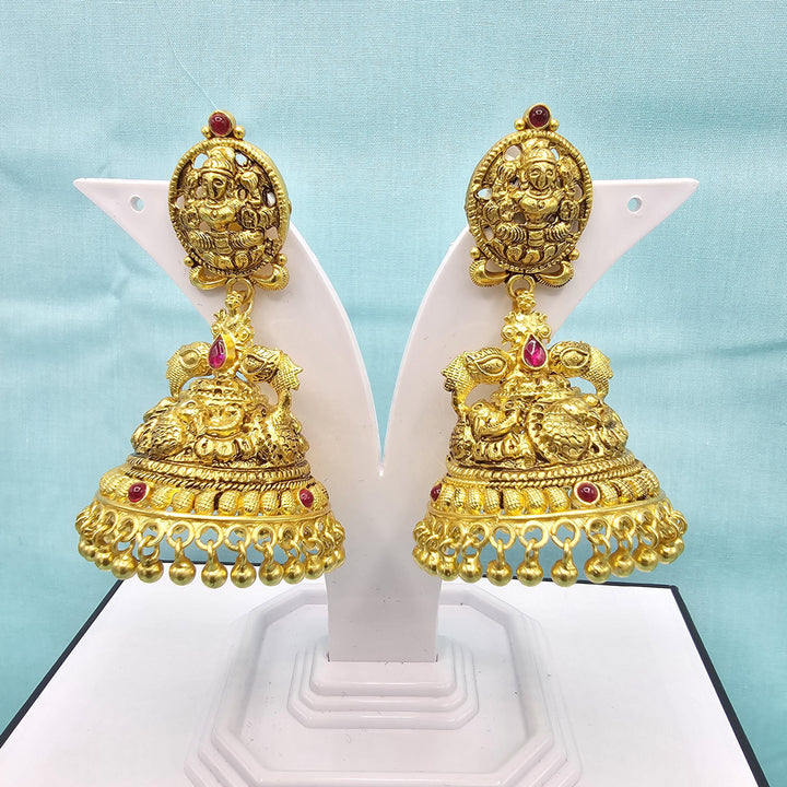 Big Silver CZ Nakshi Jhumka
