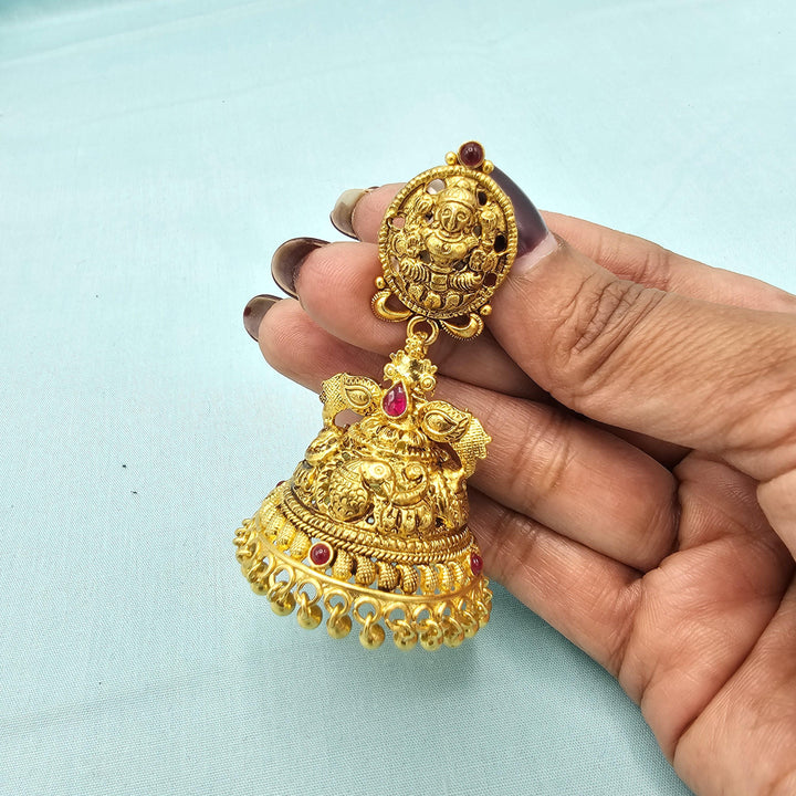 Big Silver CZ Nakshi Jhumka