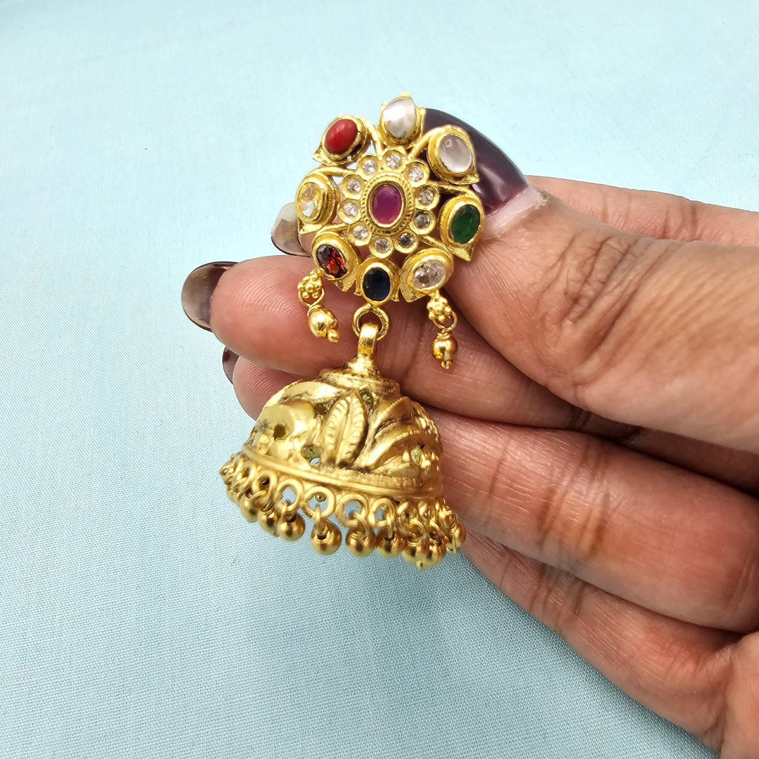 92.5 Navratna Nakshi jhumka