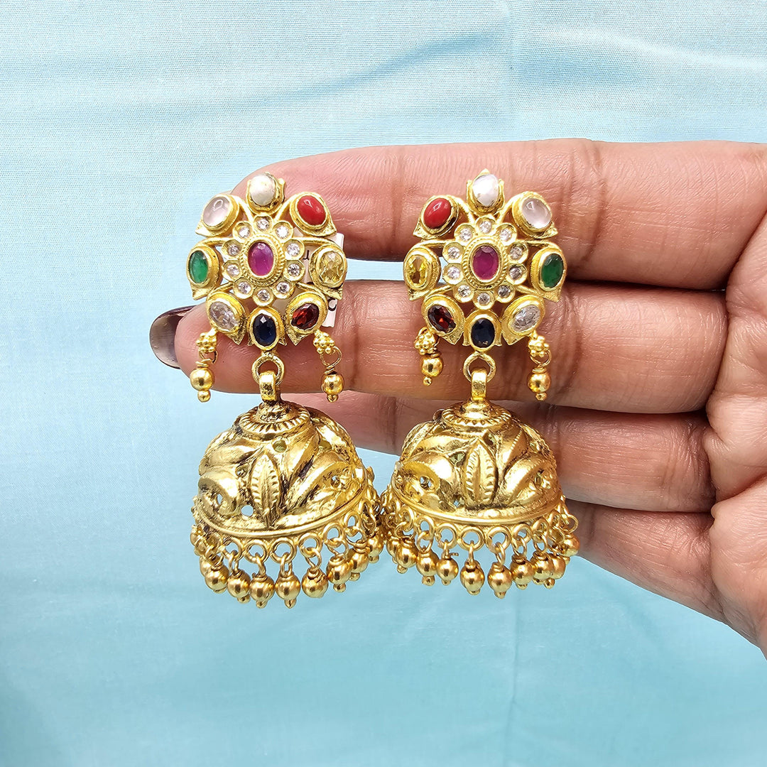 92.5 Navratna Nakshi jhumka