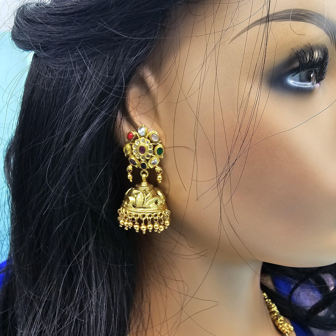 92.5 Navratna Nakshi jhumka