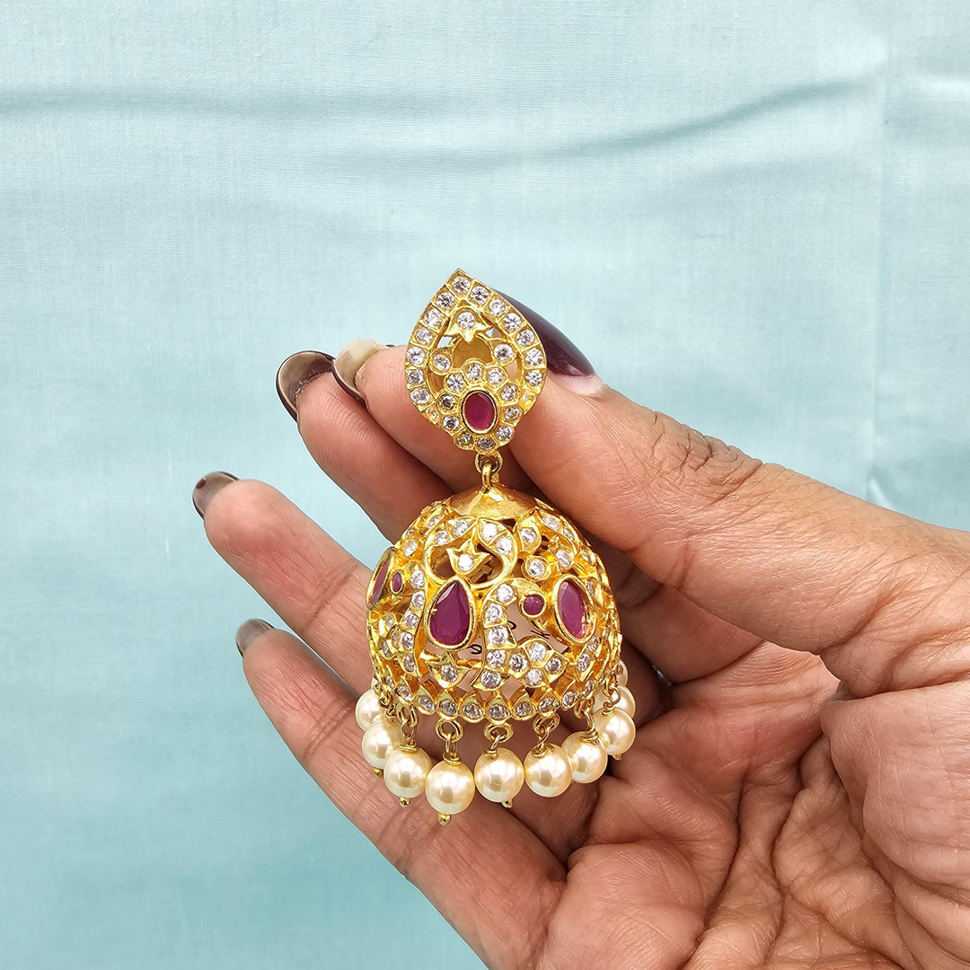92.5 Silver Nakshi Jhumka