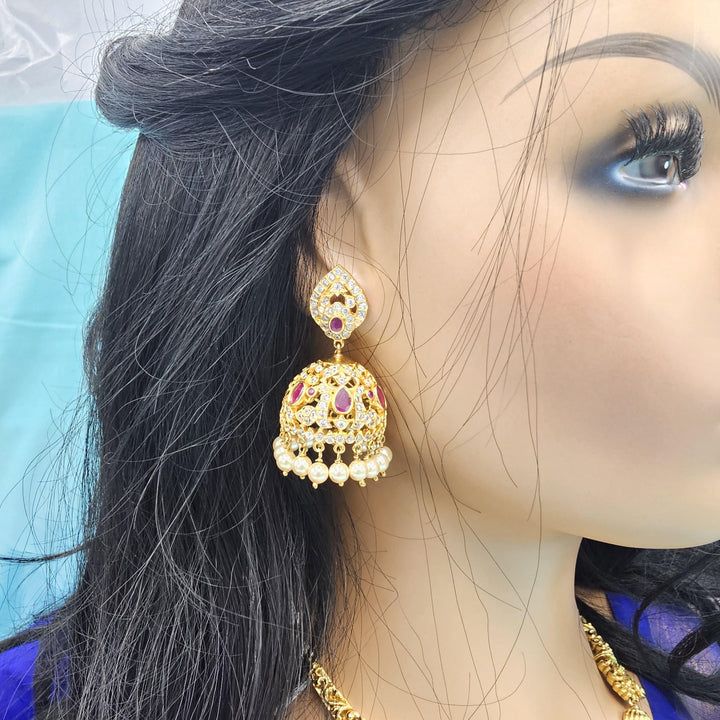 92.5 Silver Nakshi Jhumka