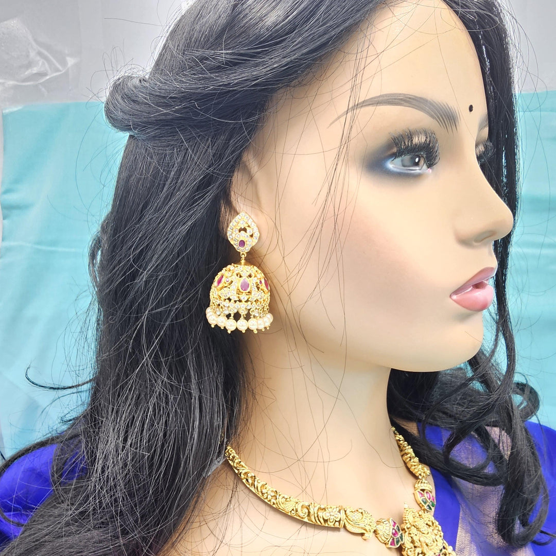 92.5 Silver Nakshi Jhumka