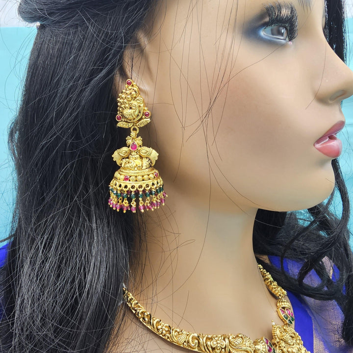 Silver Nakshi Jhumka