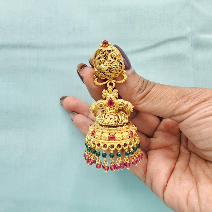 Silver Nakshi Jhumka