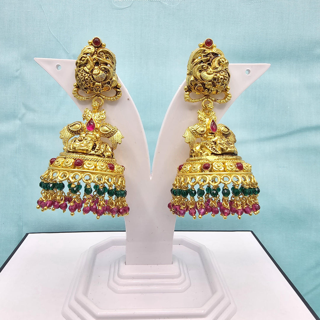 Silver Nakshi Jhumka