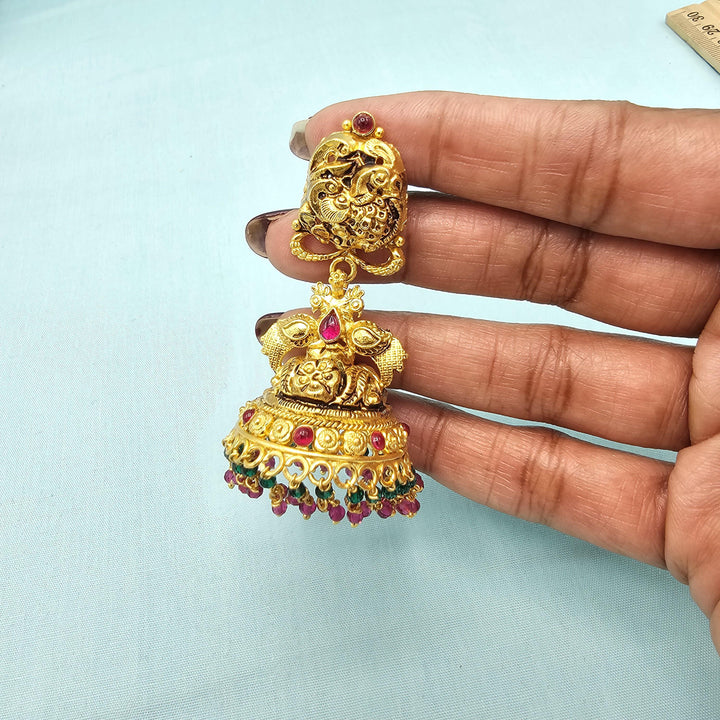 Silver Nakshi Jhumka